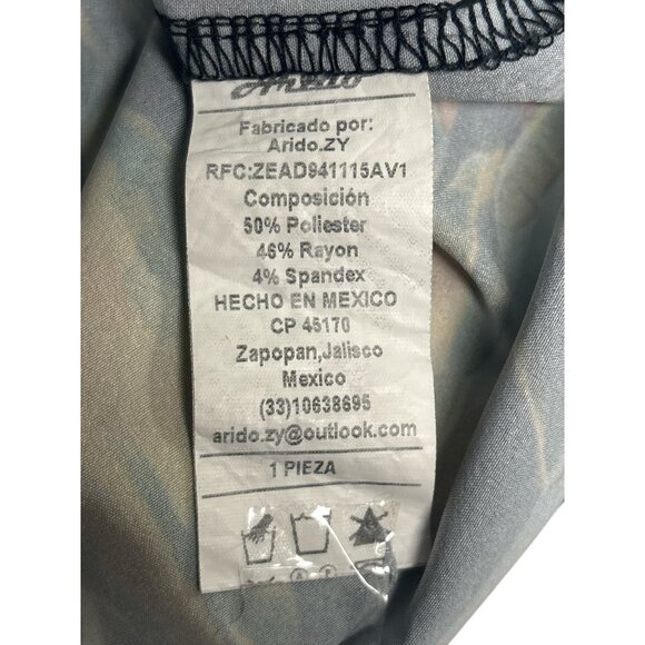 Tropical Leaf Print Short Sleeve Button-Up Shirt By Arido - Picture 7 of 10